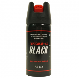 Перцовый (газовый) баллончик «Black» 65 мл, аэрозольно-струйный, ОC+CS
