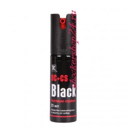 Аэрозольно-струйный газовый баллончик Black-25 мл