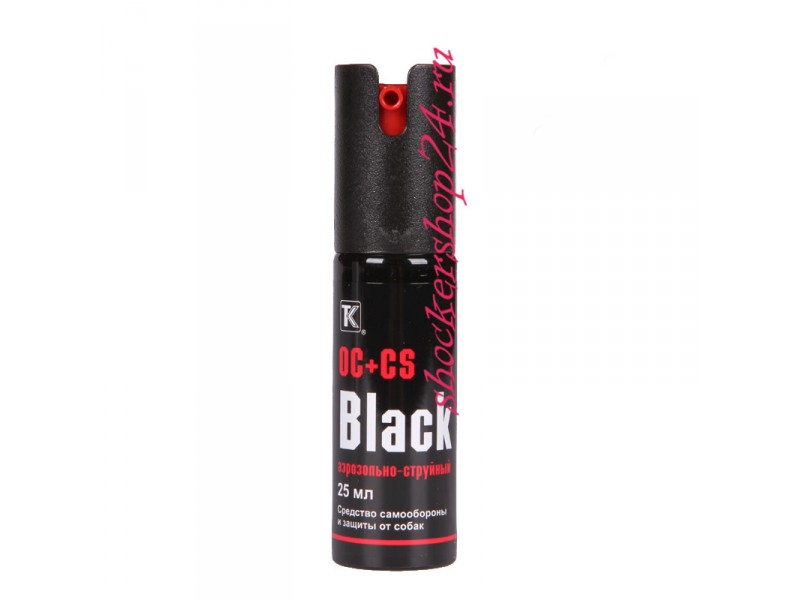 Аэрозольно-струйный газовый баллончик Black-25 мл Аэрозольно-струйный газовый баллончик Black-25 мл